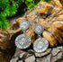 Silver Round Charming Multicolor Dangle Earrings