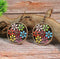 2” Bronze-tone Multicolor Earrings Bohemian Retro Drop Dangle Hook