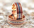 Men 8mm Tungsten Carbide Burnt Whiskey Barrel Meteorite Inspire Comfort-Fit Wedding Band