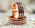 Men 8mm Tungsten Carbide Burnt Whiskey Barrel Meteorite Inspire Comfort-Fit Wedding Band