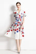 Dazzling & Captivating Formal Vintage French Notched Collar Dress, Kleid Hochzeitsgast, Cocktail, Party Renaissance Dress