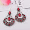 Bohemia National Wind Restoring Ancient Ways Sunflower Earrings Red Color