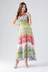 Runway Fashion Bohemain Chiffon Enchanting Floral Print, Slash Neck, High Waist, Big Swing Party, Cocktail, Holiday Maxi Dress
