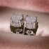 Exquisite Silver Paved Shiny Cubic Zirconia Stud Earring For Men & Women