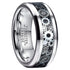 Beveled Edge Mechanical Steampunk Gear Comfort-Fit 8mm Tungsten Wedding Ring