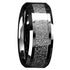 Meteorite Inspired Comfort-Fit Polished 8mm Titanium Wedding Band