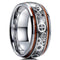 Clockwork Gears Koa Wood Inlay 10mm Tungsten Engagement Wedding Band