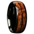 Cupid's Arrow Whiskey Barrel Wood Comfort-Fit 8mm Tungsten Wedding Band