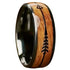 Cupid's Arrow Whiskey Barrel Wood Comfort-Fit 8mm Tungsten Wedding Band