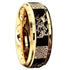 Tungsten Gold Black Dragon Celtic Knot Engraved Engagement 8mm Wedding Band