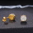 2 Pairs Gold & Silver Micro Pave 14K Gold Plated Cubic Zirconia Men & Women Stud Earrings