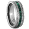 Malachite & Meteorite Inlay Comfort-Fit 8mm Titanium Wedding Band