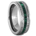 Malachite & Meteorite Inlay Comfort-Fit 8mm Titanium Wedding Band