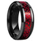 Beveled Edges Red Celtic Dragon Comfort-Fit 8mm Tungsten Wedding Band Ring