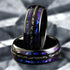 Men's 8mm Gunmetal Tungsten Nebula Meteorite Inspired Comfort-Fit Wedding Band