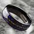 Men's 8mm Gunmetal Tungsten Nebula Meteorite Inspired Comfort-Fit Wedding Band