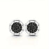 Octagon Micro Pave 14K White Gold Plated Cubic Zirconia Men's Stud Earrings