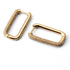 Exquisite Micro Pave 14K Gold Plated Rectangular Cubic Zirconia Hoop Earrings
