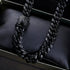 2 Pcs Men Women FULLY ICED Black Rhodium Plated Cubic Zirconia Necklace & Bracelet