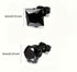 2 Pairs Titanium Steel Black Square CZ & Round CZ Stud Earrings For Men Women