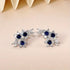 Luxury Cubic Zirconia Blue Sapphire 14K White Gold Plated Earrings for Women
