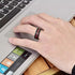 Men's 8mm Tungsten Brushed Black W/Red Grooved Center Comfort Fit Wedding Band