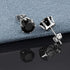 6 Pairs 316L Surgical Steel Black CZ 3/4/5/6/7/8mm Solitaire Men Women Earrings