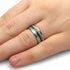 Men's 8mm Titanium Malachite & Meteorite Inlay Comfort-Fit Wedding Band
