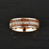 Men's 8mm Tungsten Deer Antler Whiskey Barrel Wood Inlay Engagement Wedding Band