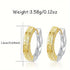 Retro Tang Grass Grain Sense Texture Gold Silver High-End Men Women Hoop Earring