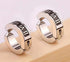 316L Surgical Steel Roman Numerals Clip-On Non-piercing Men Women Hoop Earrings
