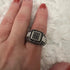Exquisite Pave 18K White Gold Plated Black & White Cubic Zirconia Men Women Ring