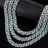 2Pc FULLY ICED 14K White Gold Plated CZ Miami Cuban Link Chain Necklace & Bracelet