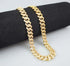 2-Pc Men FULLY ICED Thick 14K Gold Plated CZ Miami Cuban Link Necklace+Bracelet