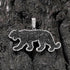 Iced Out 14K Gold Plated Cubic Zirconia Black Jaguar Panther Pendant Necklace