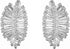 Dazzling Palm Leaf 14K White Gold Plated AAA Cubic Zirconia Women Stud Earrings