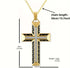 Iced Out Bling 18K Gold Plated Cubic Zirconia Cross Pendant Necklace