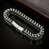 Stylish Men's High Quality Titanium Steel Double Curb Chain Magnetic Bracelet
