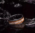 Men's 8mm Tungsten Deer Antler Whiskey Barrel Wood Inlay Engagement Wedding Band