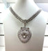 3-Pcs Iced Out 14K Gold Plated CZ Lion Head Pendant W/Cuban Necklace & Bracelet