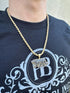Iced Out 14K Gold Plated Cubic Zirconia Black Jaguar Panther Pendant Necklace
