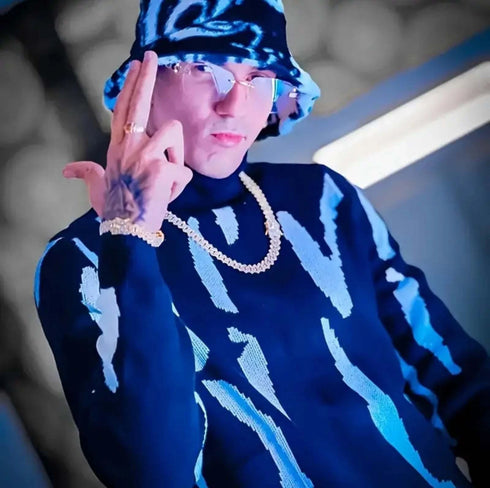 2-Pc Men FULLY ICED Thick 14K Gold Plated CZ Miami Cuban Link Necklace+Bracelet