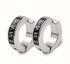 316L Surgical Steel Roman Numerals Clip-On Non-piercing Men Women Hoop Earrings
