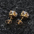 6Pairs 14K Gold Plated Cubic Zirconia 3/4/5/6/7/8mm Stud Earrings For Men Women