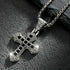Men's Exquisite Iced Micro Pave 14K Gold Plated CZ Nail Cross Pendant Necklace