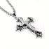 Titanium Creative Multi-Layer Cubic Zirconia Cross Pendant Necklace