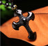 Good Luck Amulet Obsidian Cross Beaded Pendant Necklace