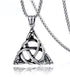 Norse Rune Viking Titanium Celtic Triquetra Trinity Knot Amulet Pendant Necklace