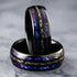 Men's 8mm Gunmetal Tungsten Nebula Meteorite Inspired Comfort-Fit Wedding Band