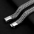 Stylish Men's High Quality Titanium Steel Double Curb Chain Magnetic Bracelet